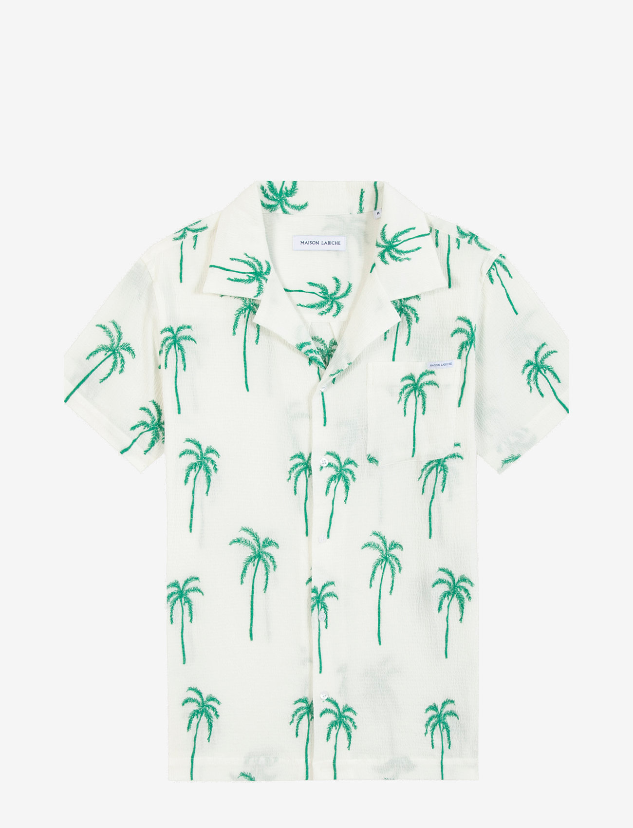 Maison Labiche - GERMAIN PALM - kortærmede skjorter - white palm tree emby - 0