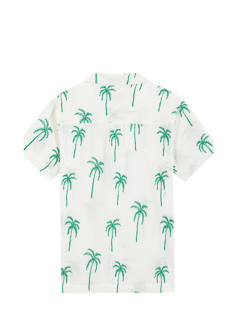 Maison Labiche - GERMAIN PALM - marškiniai trumpomis rankovėmis - white palm tree emby - 1