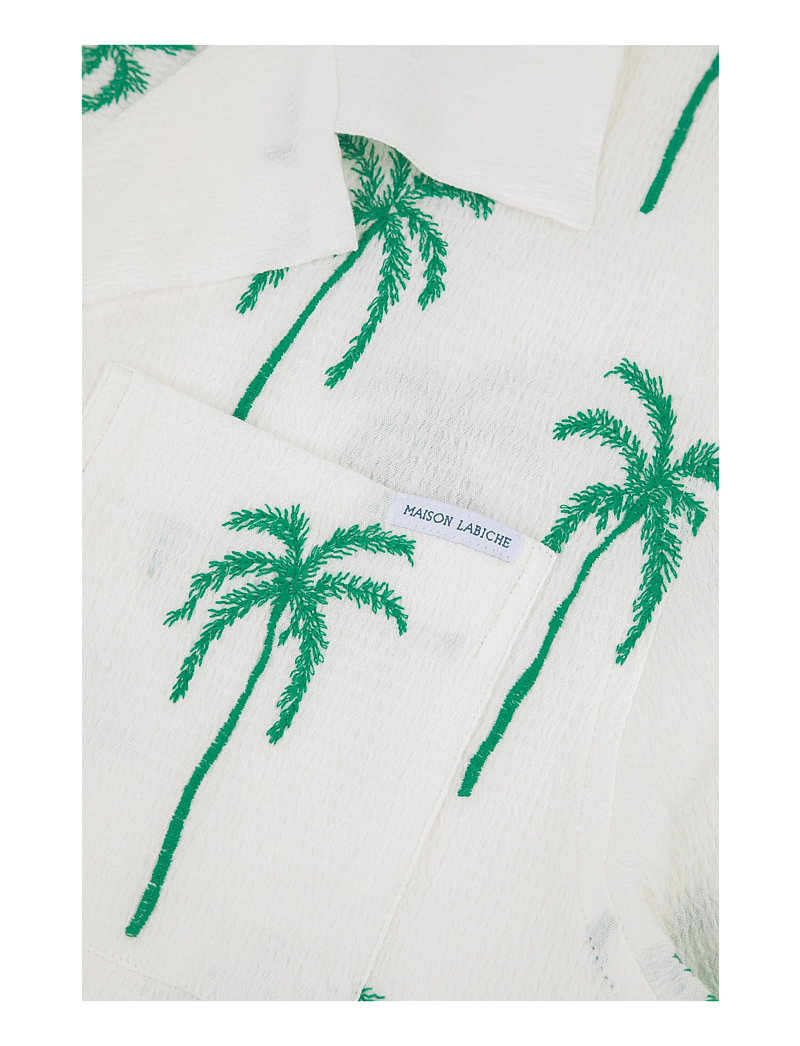 Maison Labiche - GERMAIN PALM - marškiniai trumpomis rankovėmis - white palm tree emby - 2