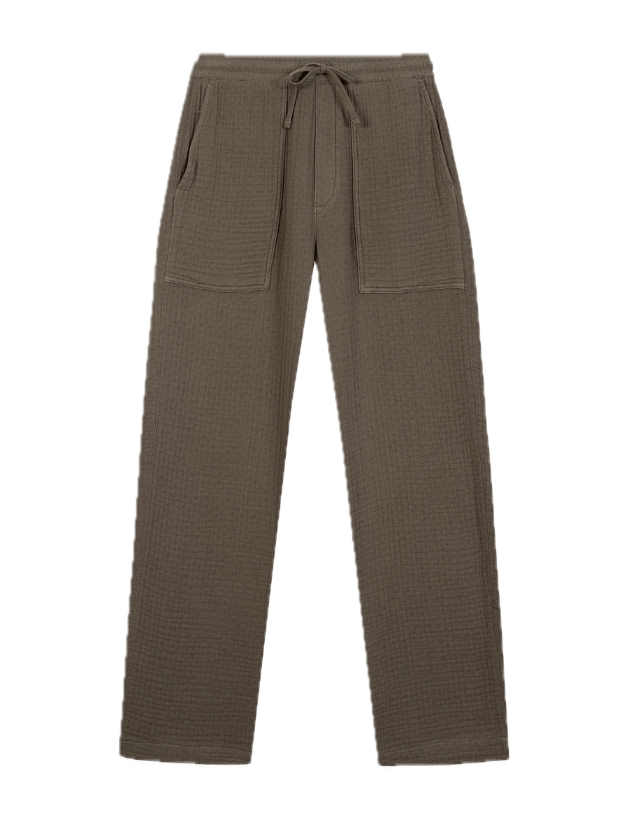Maison Labiche - GUIGNER NB - leinenhosen - twill dust green - 1