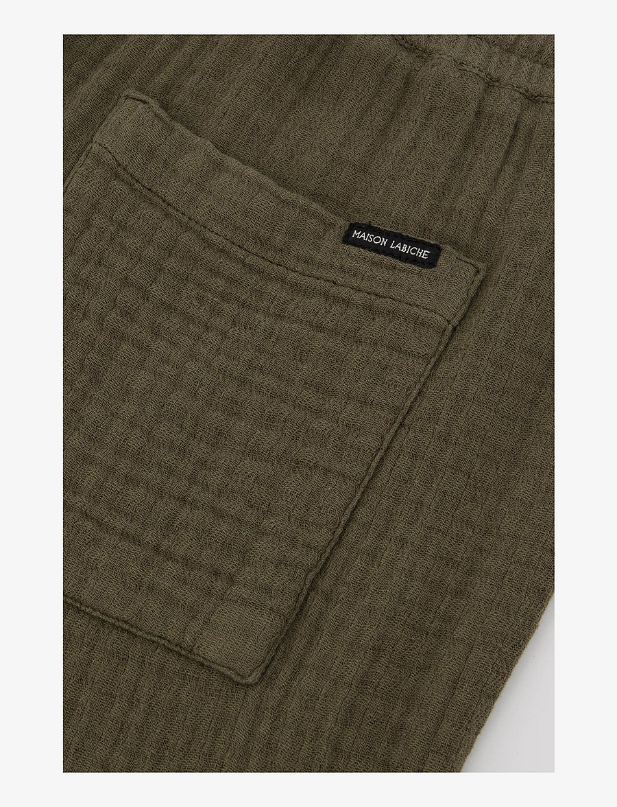 Maison Labiche - GUIGNER NB - leinenhosen - twill dust green - 3