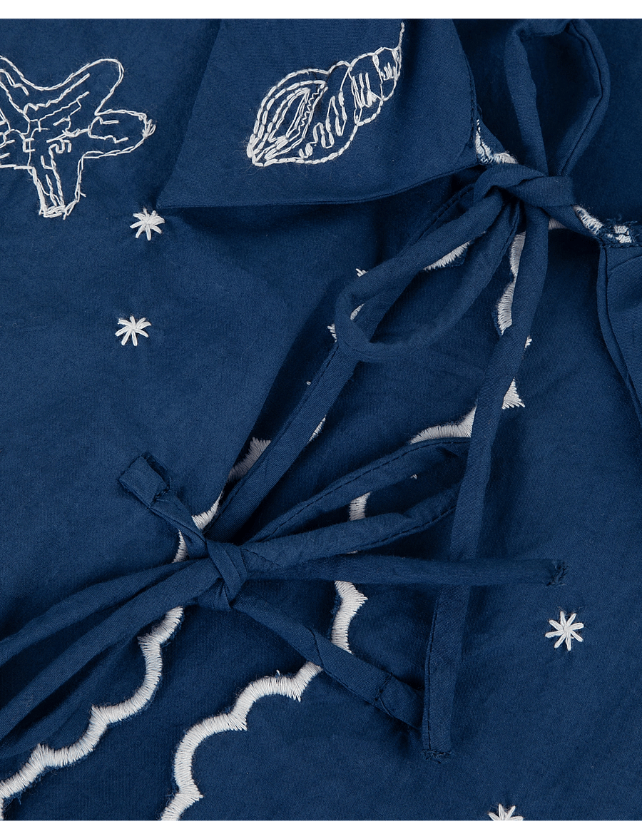 Maison Labiche - BRECHE SEASHELLS - kurzärmlige hemden - poplin ultramarine - 2