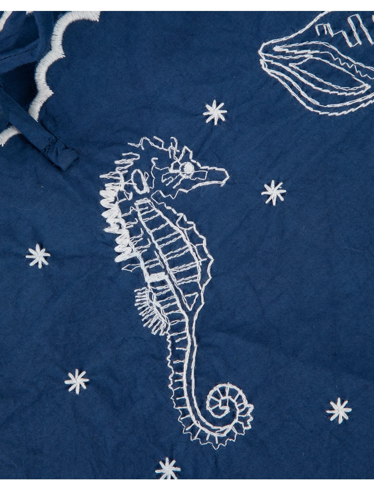 Maison Labiche - BRECHE SEASHELLS - kurzärmlige hemden - poplin ultramarine - 3