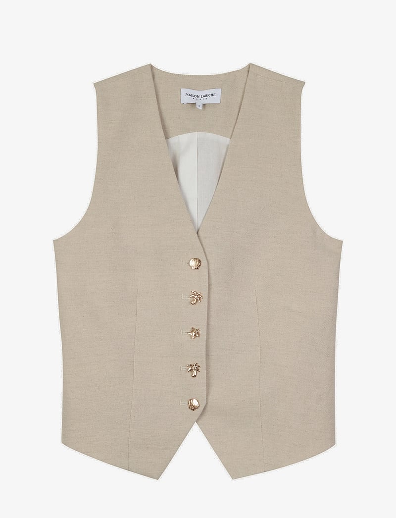 Maison Labiche - DUBAIL OUTERWEAR/JACKET - westen - cream linen - 1