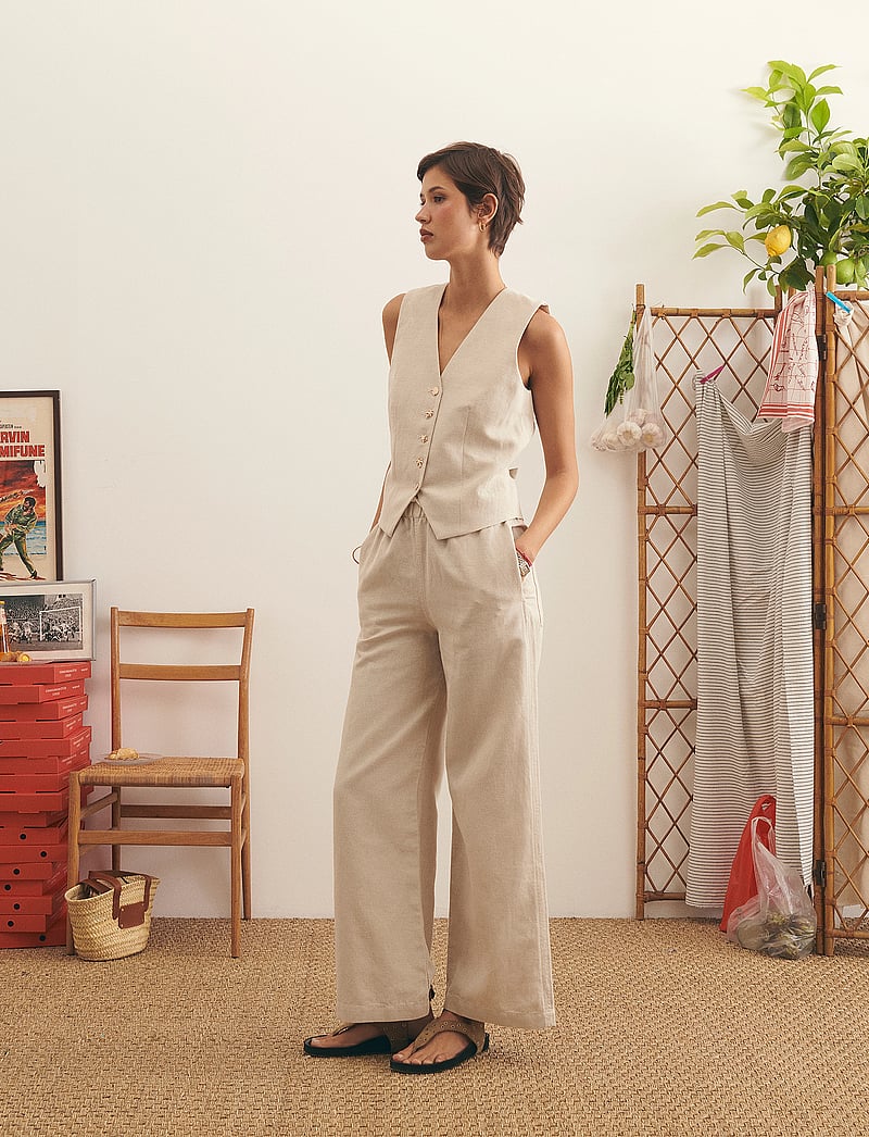 Maison Labiche - DUBAIL OUTERWEAR/JACKET - westen - cream linen - 0