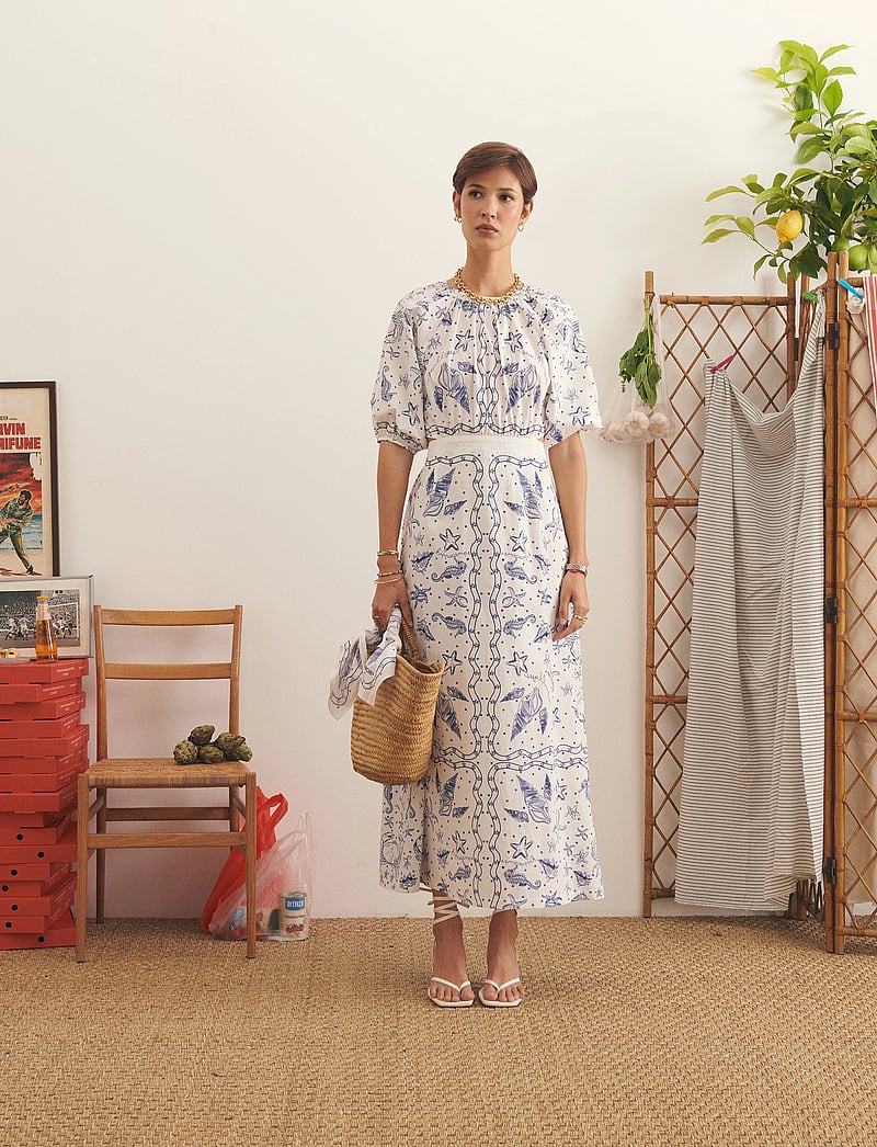 Maison Labiche - NIESSEL DRESS - sommerkjoler - seashells blue print - 0