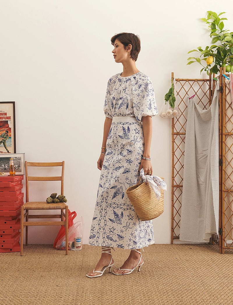 Maison Labiche - NIESSEL DRESS - sommerkjoler - seashells blue print - 4