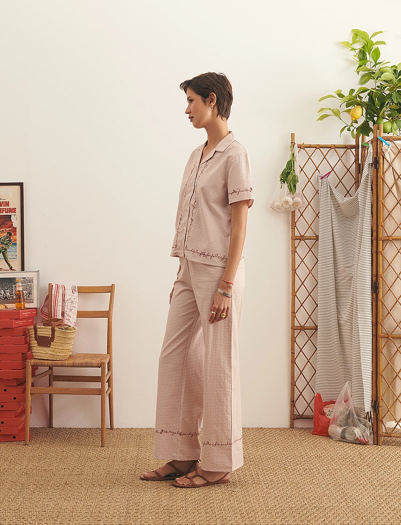Maison Labiche - OUDIN PANTS - vida byxor - seersucker blush - 4