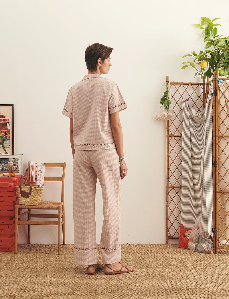 Maison Labiche - OUDIN PANTS - vida byxor - seersucker blush - 5