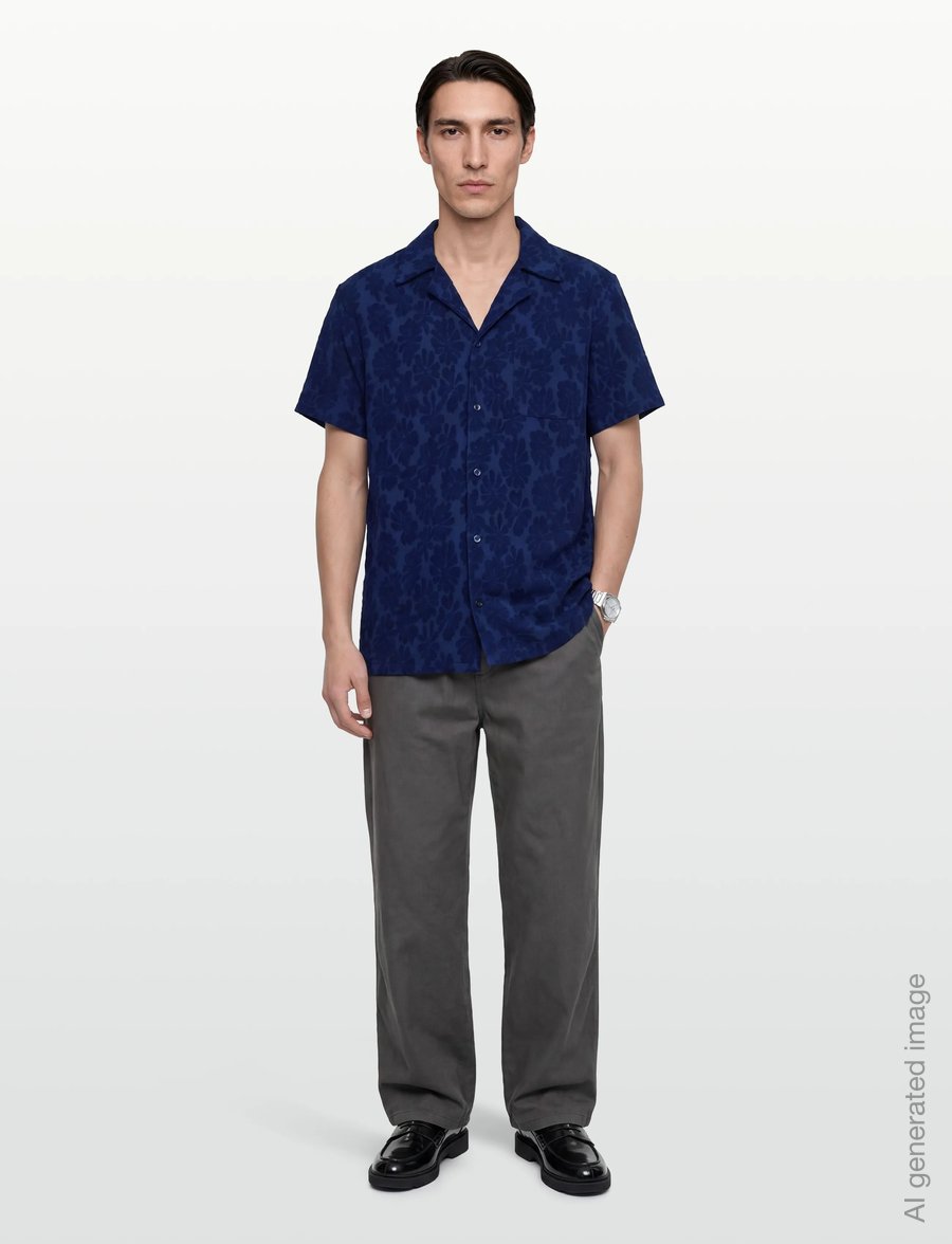 Maison Labiche - GERMAIN MLB - mønstrede skjorter - deep ultramarine - 0