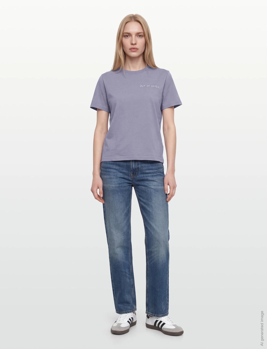 Maison Labiche - POPINCOURT OUT OF OFFICE /GOTS - t-shirts - sunset grey - 0