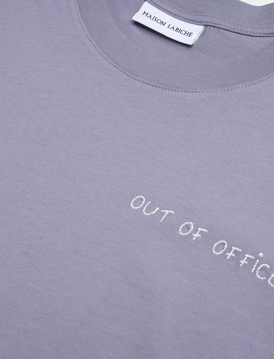 Maison Labiche - POPINCOURT OUT OF OFFICE /GOTS - t-shirts - sunset grey - 5