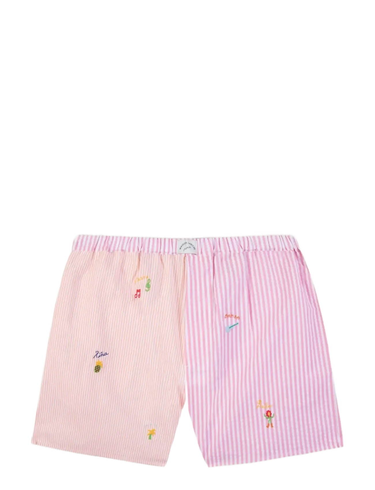 Maison Labiche VERMENOUZE BAMBA FIESTA - Shorts casual - SEER ORANGE PATCH / pink/rose