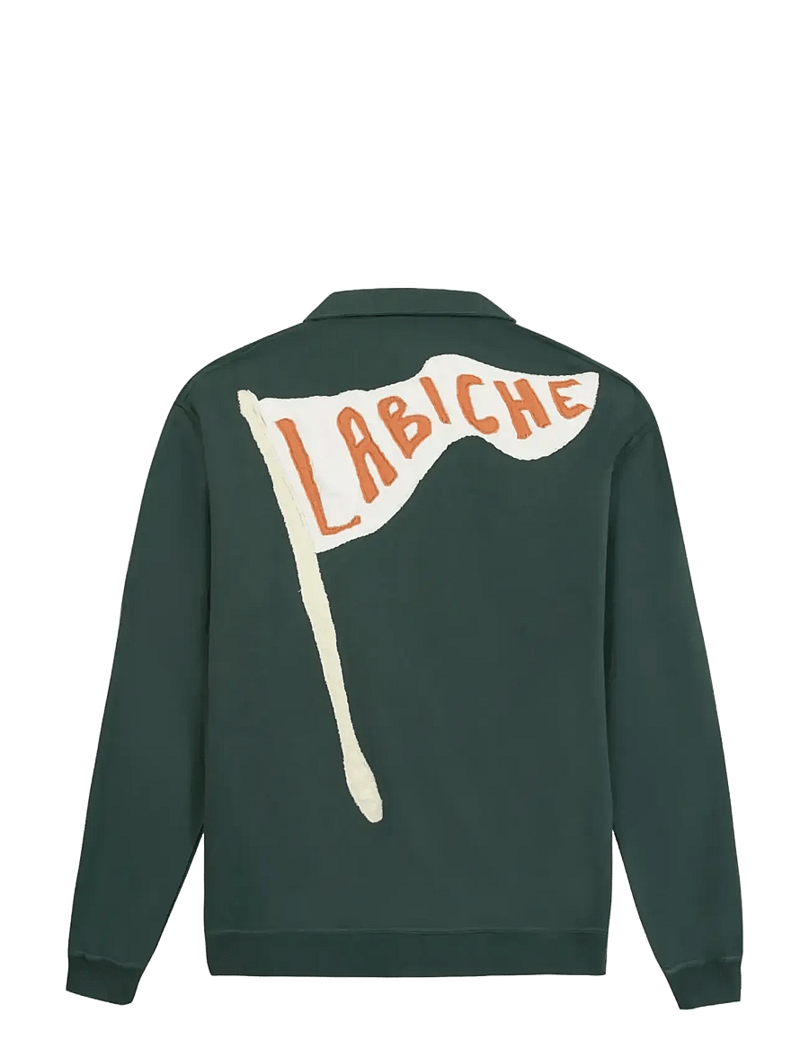Maison Labiche - HILLAIRET DRAPEAU LABICHE - langärmelige gestrickte polohemden - oak green - 2
