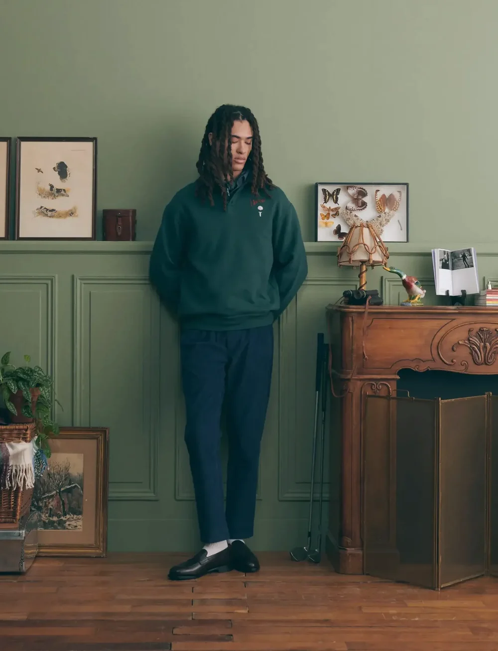 Maison Labiche - HILLAIRET DRAPEAU LABICHE - stickade pikéer - oak green - 0