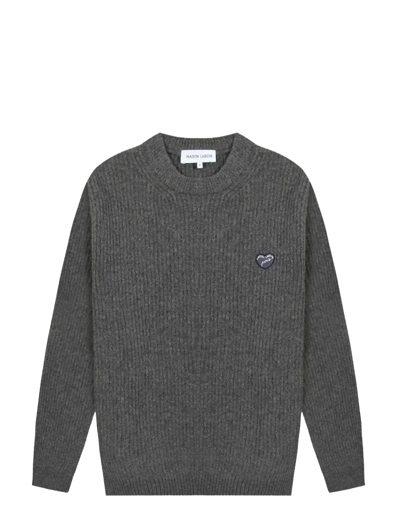 Maison Labiche MULOT PATCH COEUR - Rundhals - DARK HEATHER GREY / grey
