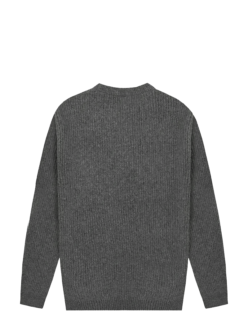 Maison Labiche - MULOT PATCH COEUR - rund hals - dark heather grey - 1