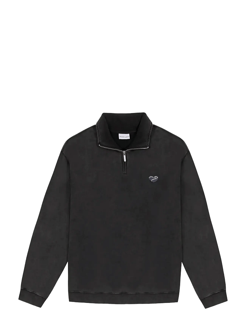 Maison Labiche - PLACIDE PATCH COEUR /GOTS - tõmblukk-kaelusega džemprid - carbon washed - 1