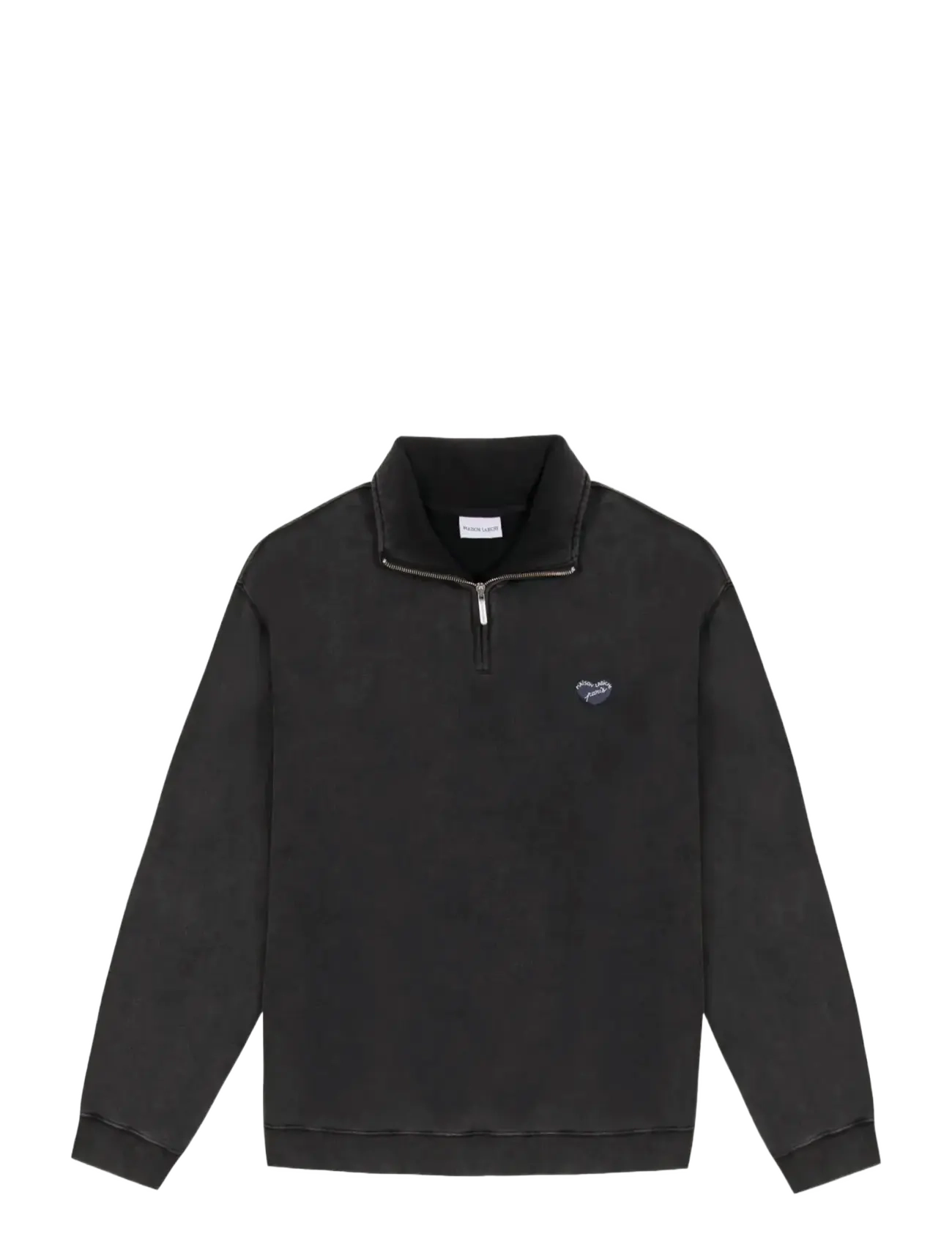 Maison Labiche PLACIDE PATCH COEUR /GOTS - Strickmode - CARBON WASHED / black