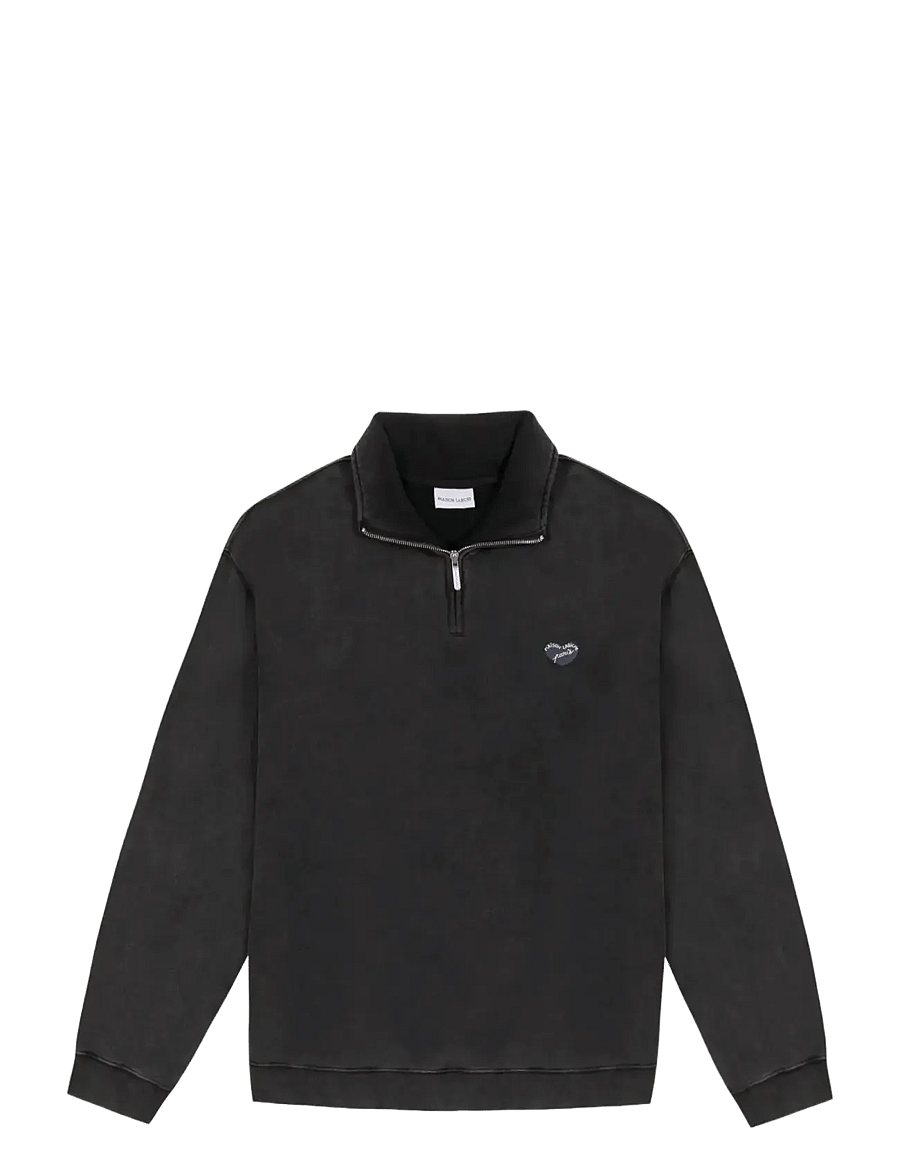 Maison Labiche - PLACIDE PATCH COEUR /GOTS - halfzip strik - carbon washed - 1