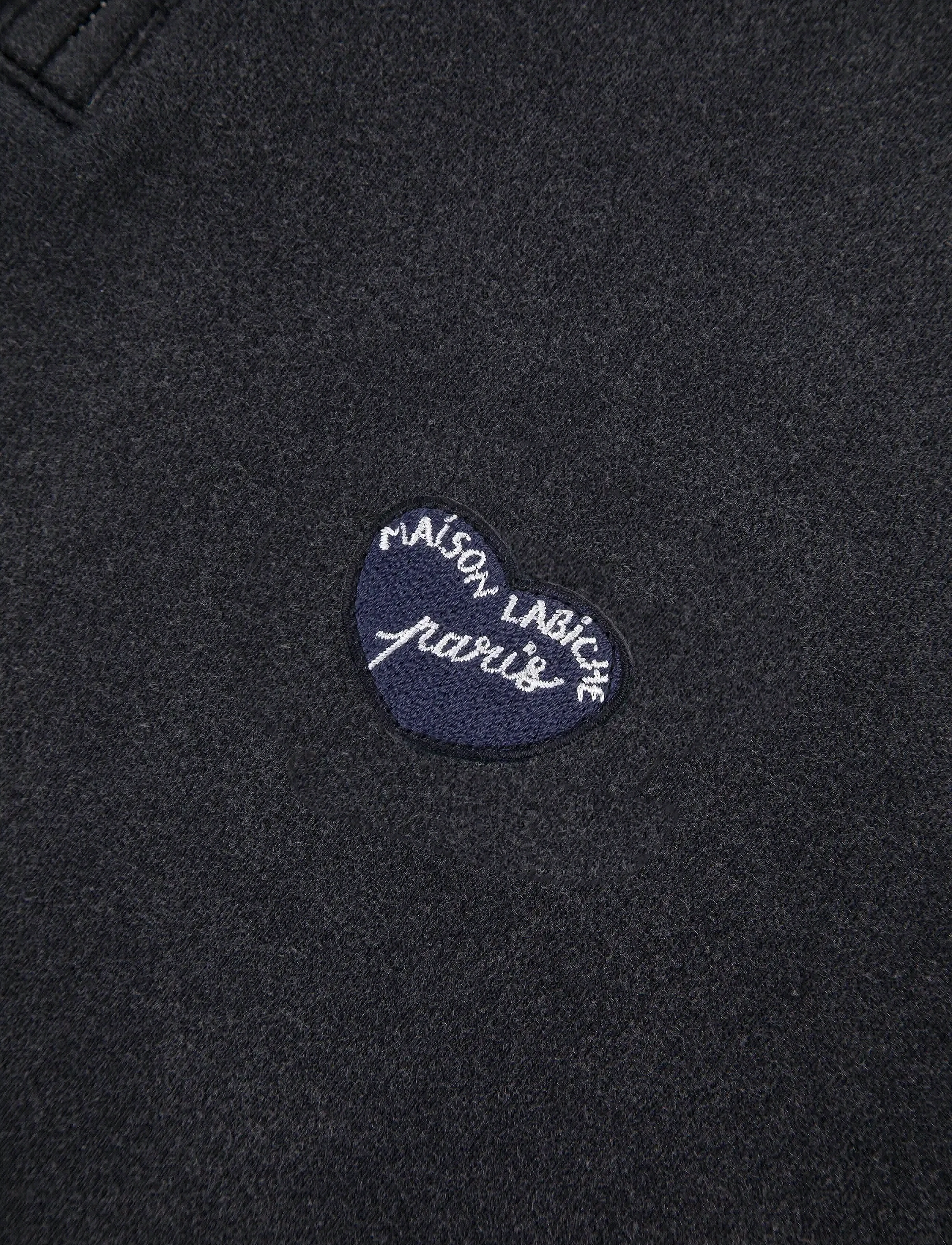 Maison Labiche - PLACIDE PATCH COEUR /GOTS - halfzip strik - carbon washed - 4