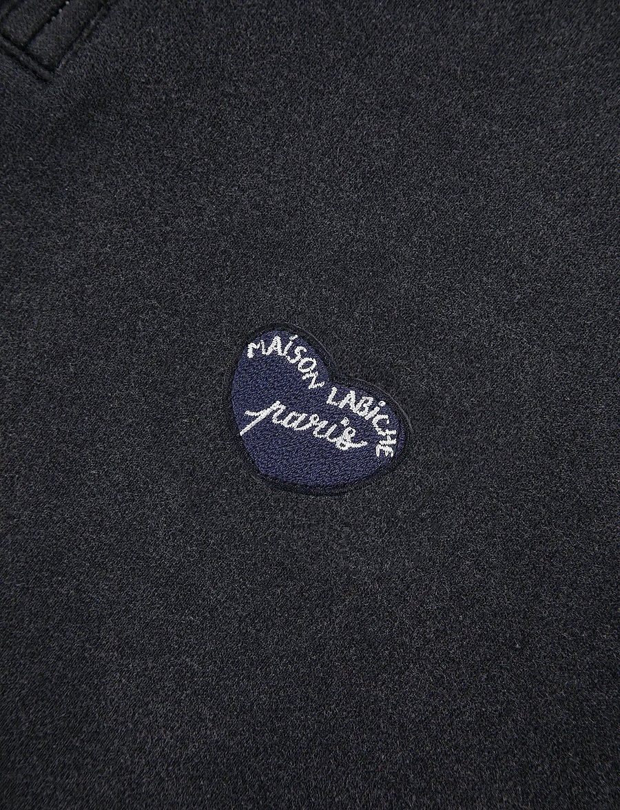 Maison Labiche - PLACIDE PATCH COEUR /GOTS - halfzip strik - carbon washed - 4