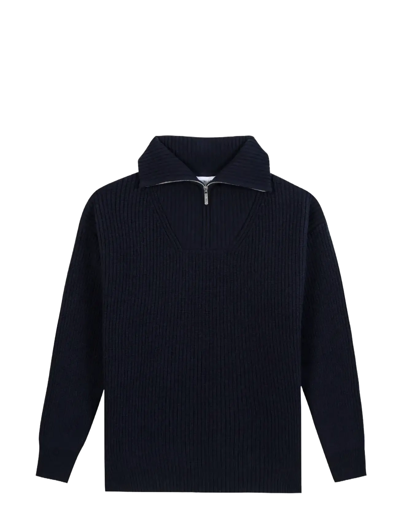 Maison Labiche Privat Nb, S, Knitwear, Marineblau - Half Zip Jumpers, Männerswear