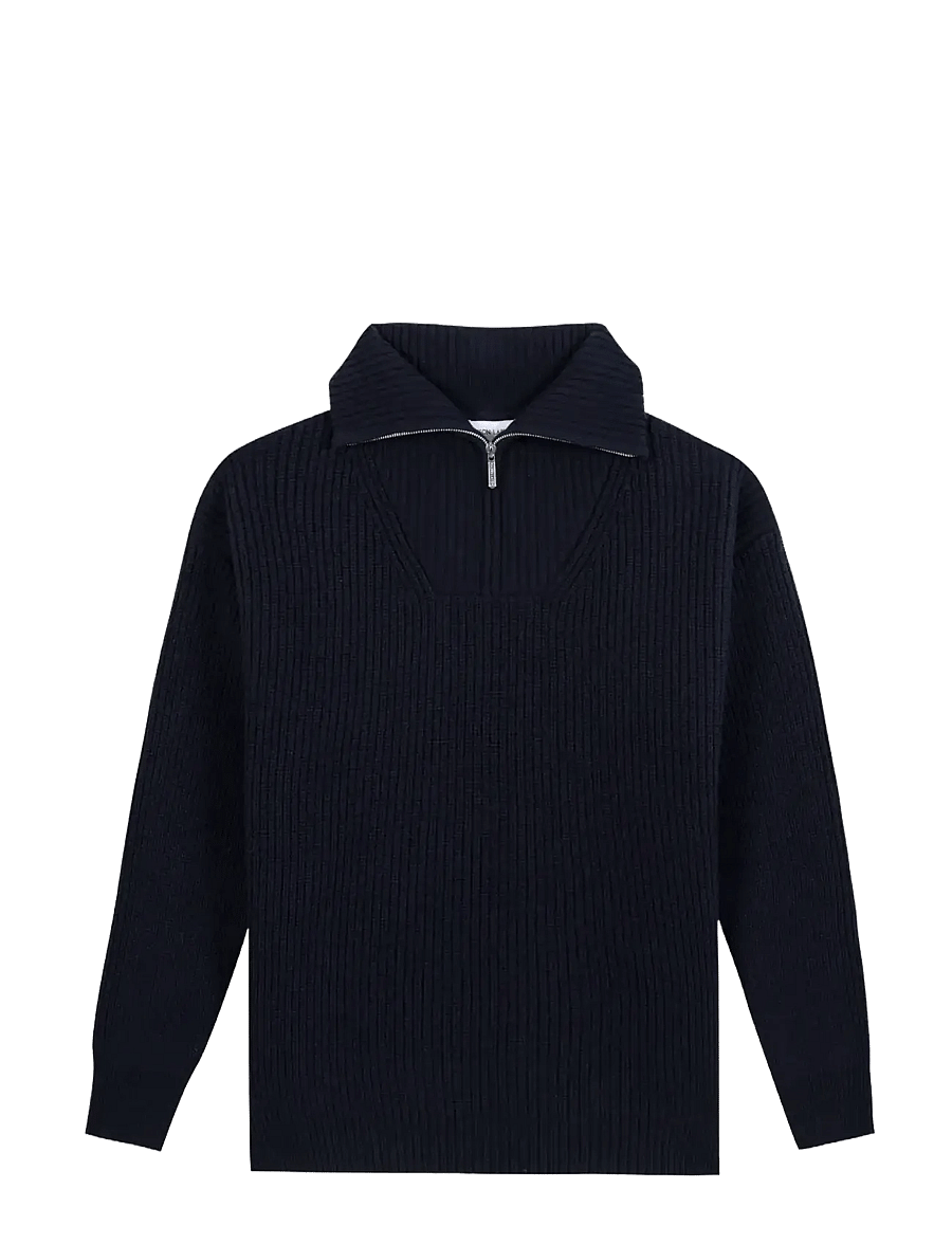 Maison Labiche - PRIVAT NB - pullover mit halbem reißverschluss - midnight blue - 0