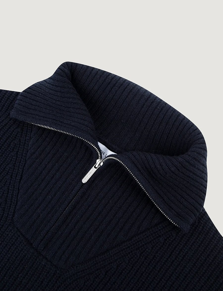 Maison Labiche - PRIVAT NB - pullover mit halbem reißverschluss - midnight blue - 2