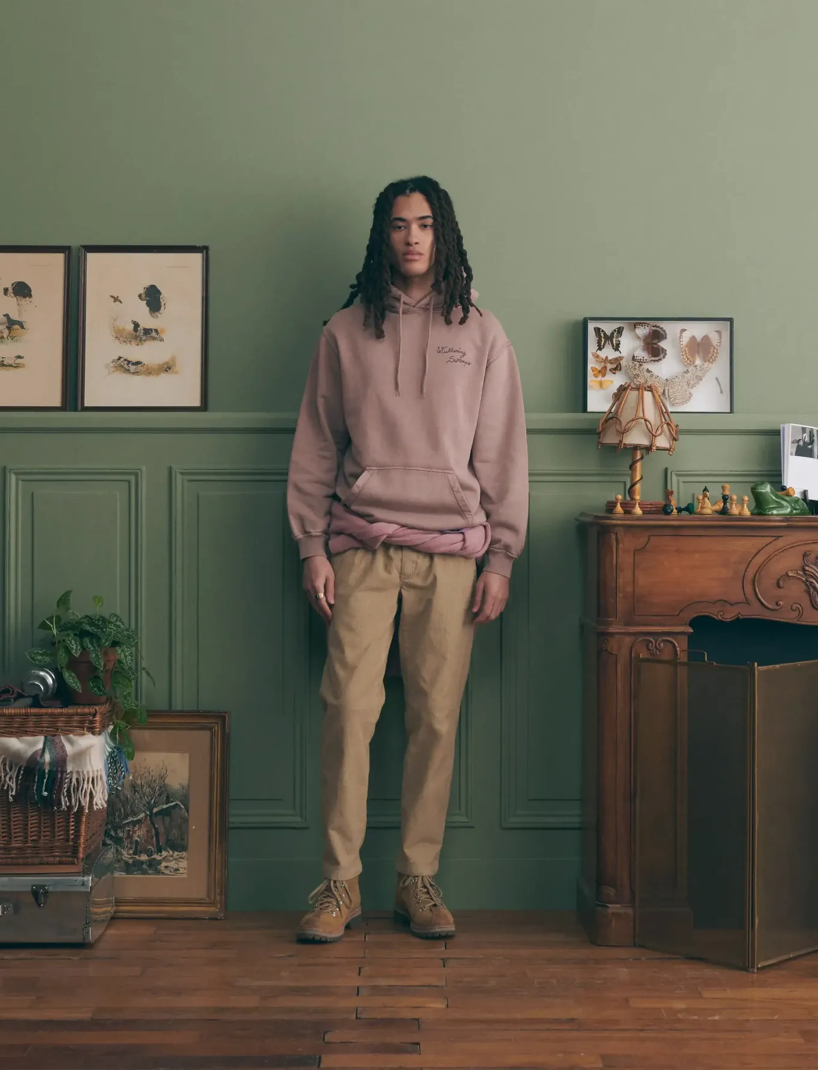 Maison Labiche Reaumur Wuthering Swamps, L, Sweatshirts & Hoodies, Rosa - Männerswear