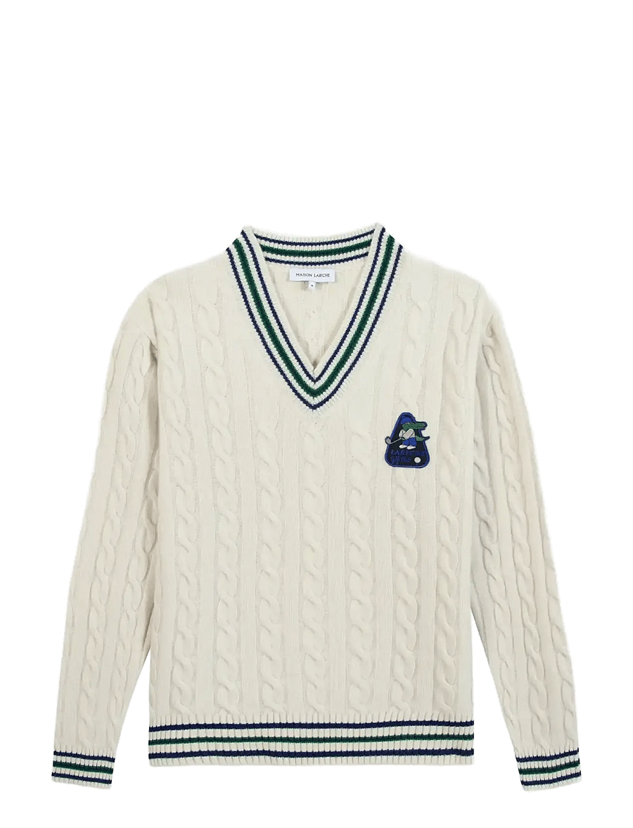 Maison Labiche - VERLOMNE CROCO GOLF - v-hals - ivory - 1