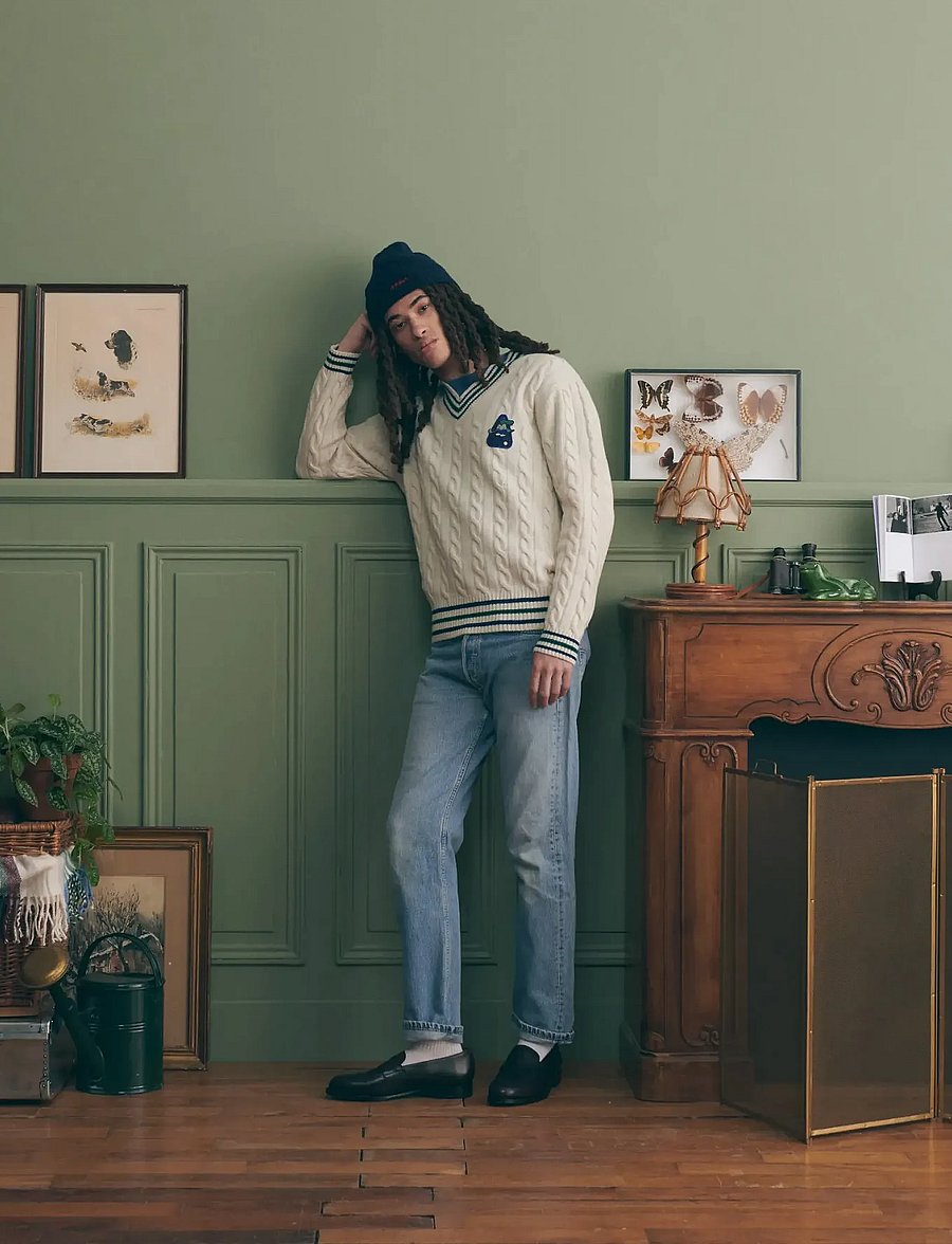 Maison Labiche - VERLOMNE CROCO GOLF - v-hals - ivory - 0