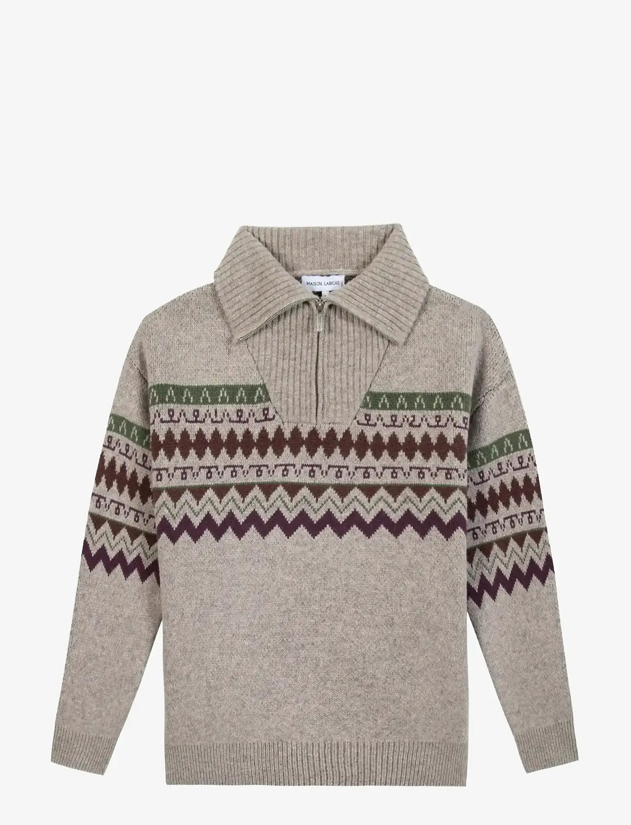 Maison Labiche - PRIVAT JACQUARD - tõmblukk-kaelusega džemprid - cream - 1