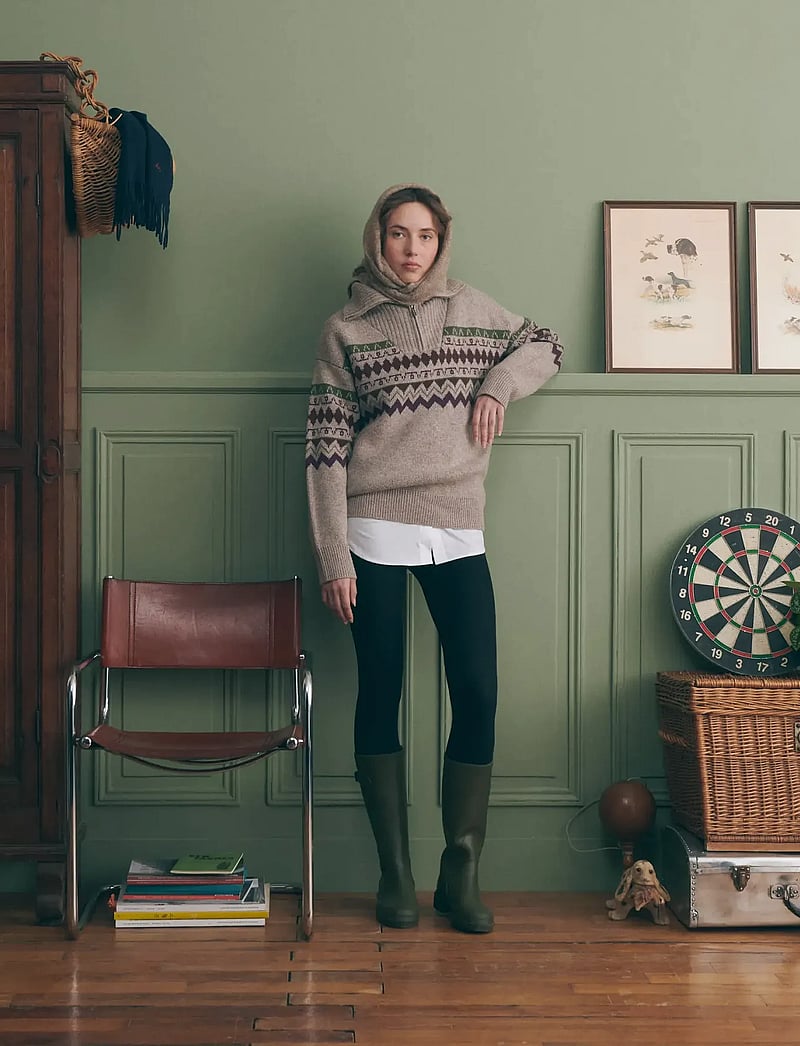 Maison Labiche - PRIVAT JACQUARD - tõmblukk-kaelusega džemprid - cream - 0