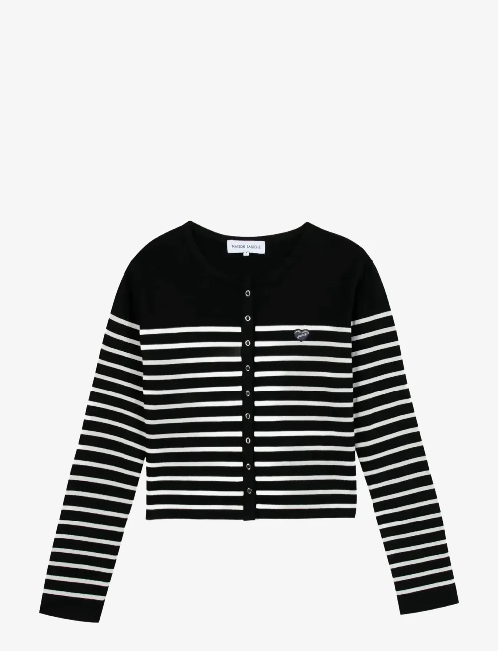 Maison Labiche - CARDINOUX MINI COEUR / GOTS - cardigans - black ivory - 0