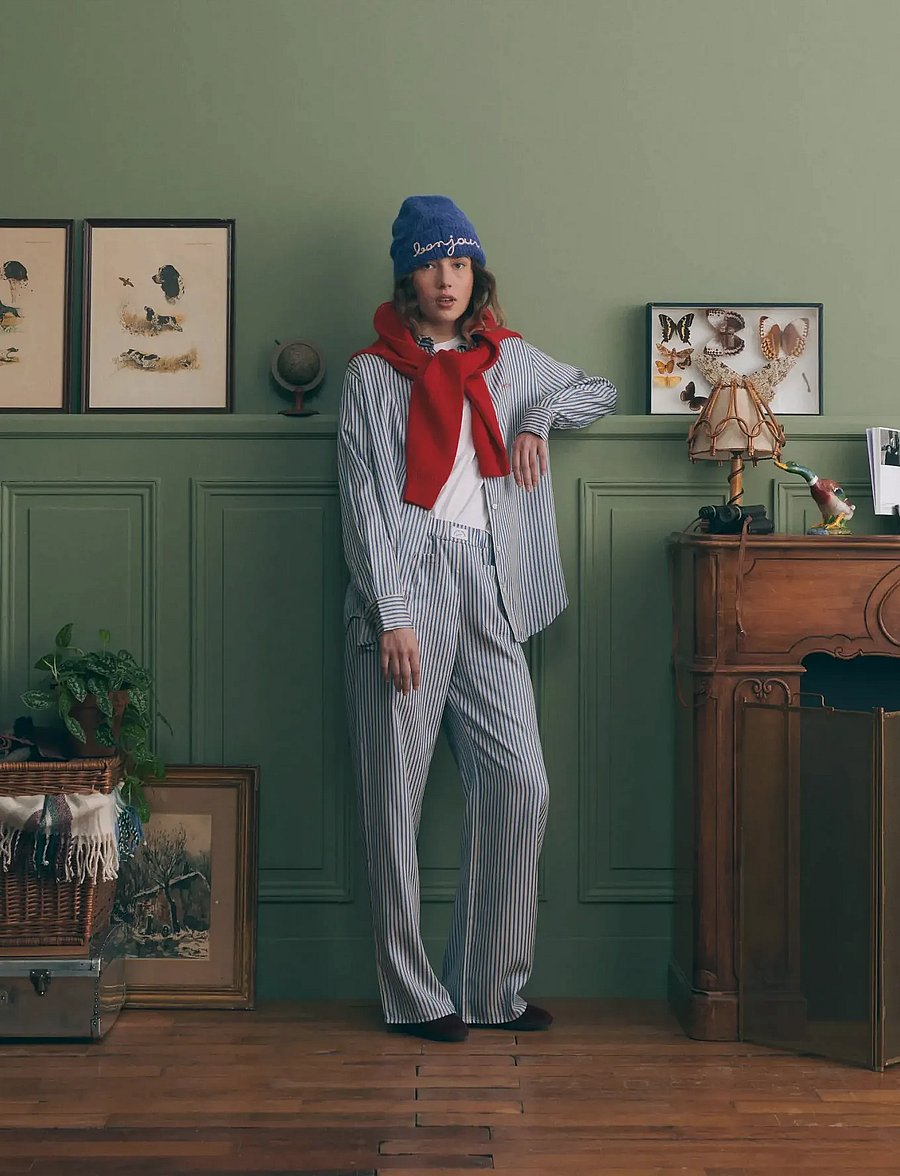 Maison Labiche - DEWET AMOUR - marškiniai ilgomis rankovėmis - stripes cream blue - 0