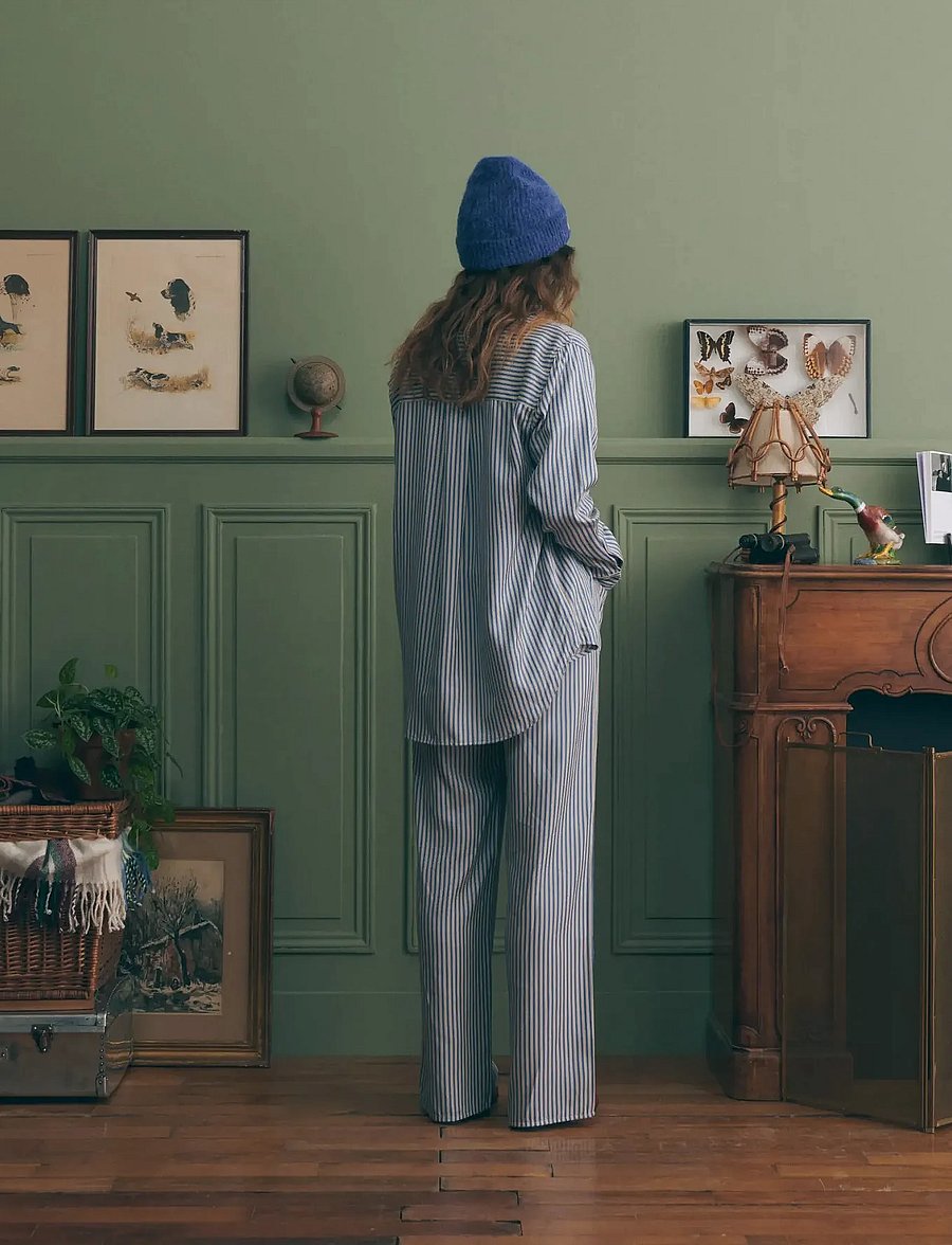 Maison Labiche - DEWET AMOUR - marškiniai ilgomis rankovėmis - stripes cream blue - 3