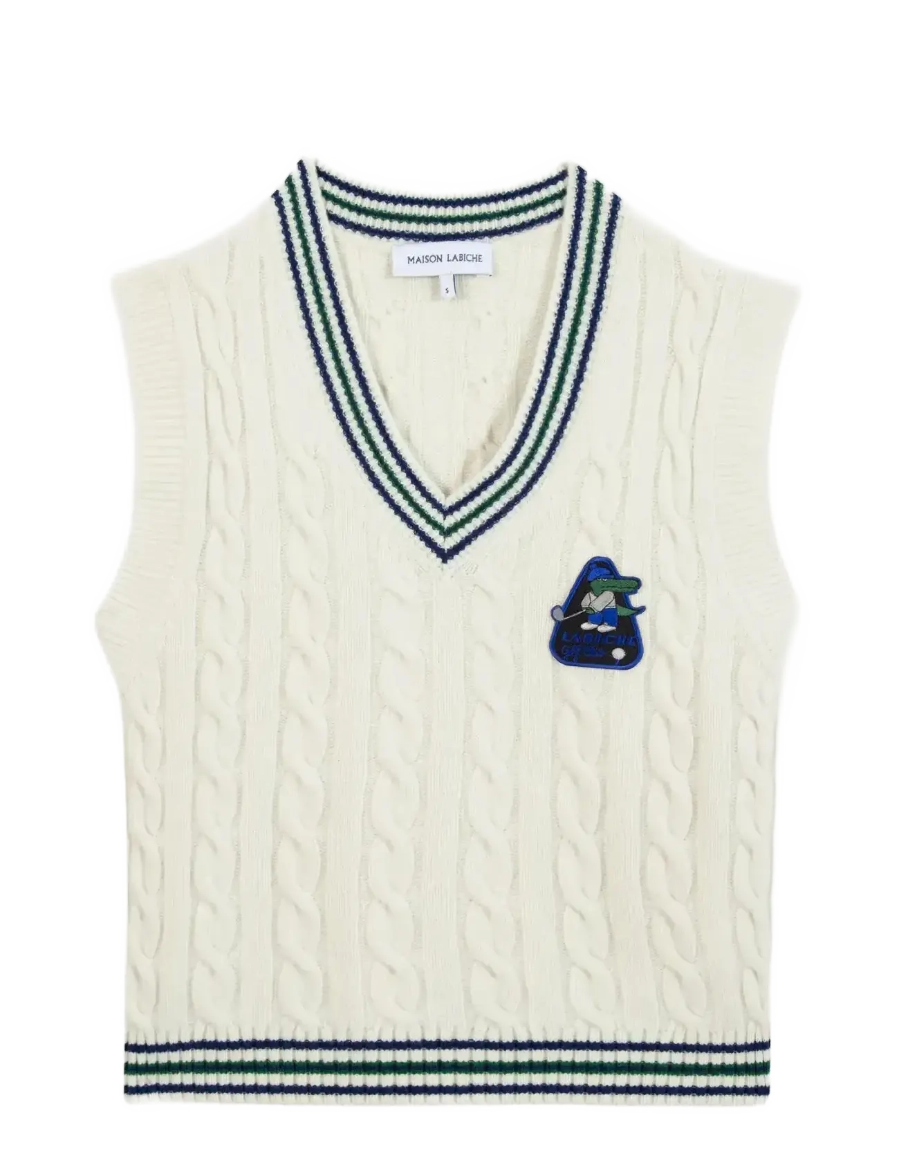 Maison Labiche MITHOUARD PATCH CROCO GOLF - Transitional Layering - IVORY / cream
