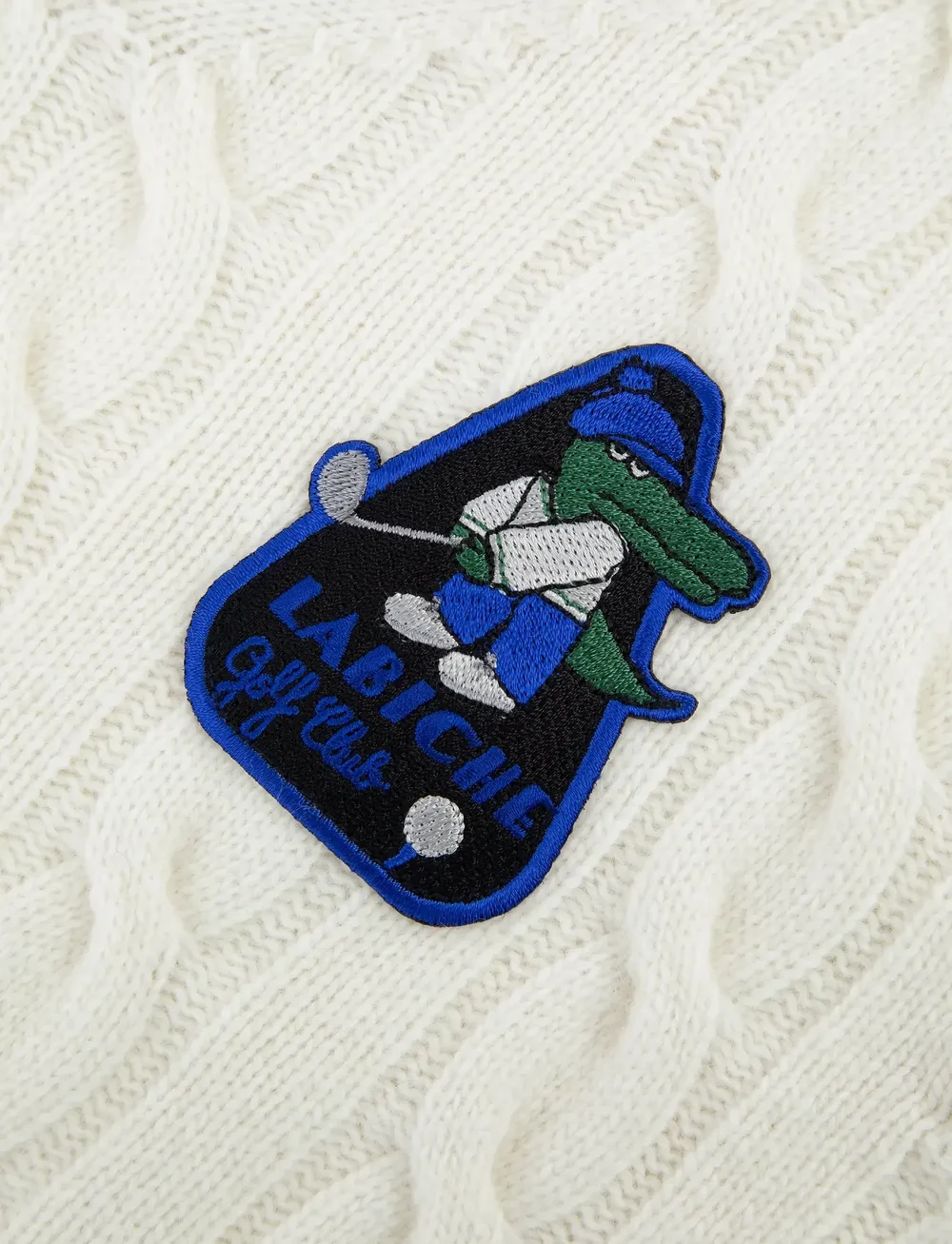 Maison Labiche - MITHOUARD PATCH CROCO GOLF - stickade västar - ivory - 4