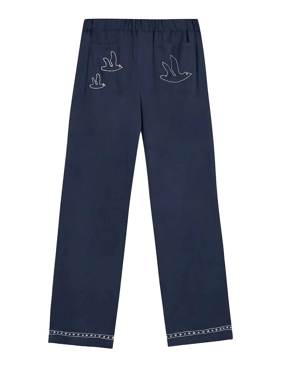 Maison Labiche - OUDIN BIRDS - buxur með víðum skálmum - ultramarine - 1