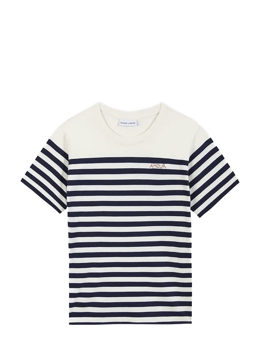 Maison Labiche - POPINCOURT AMOUR /GOTS - t-shirts - midnight blue ivory - 0