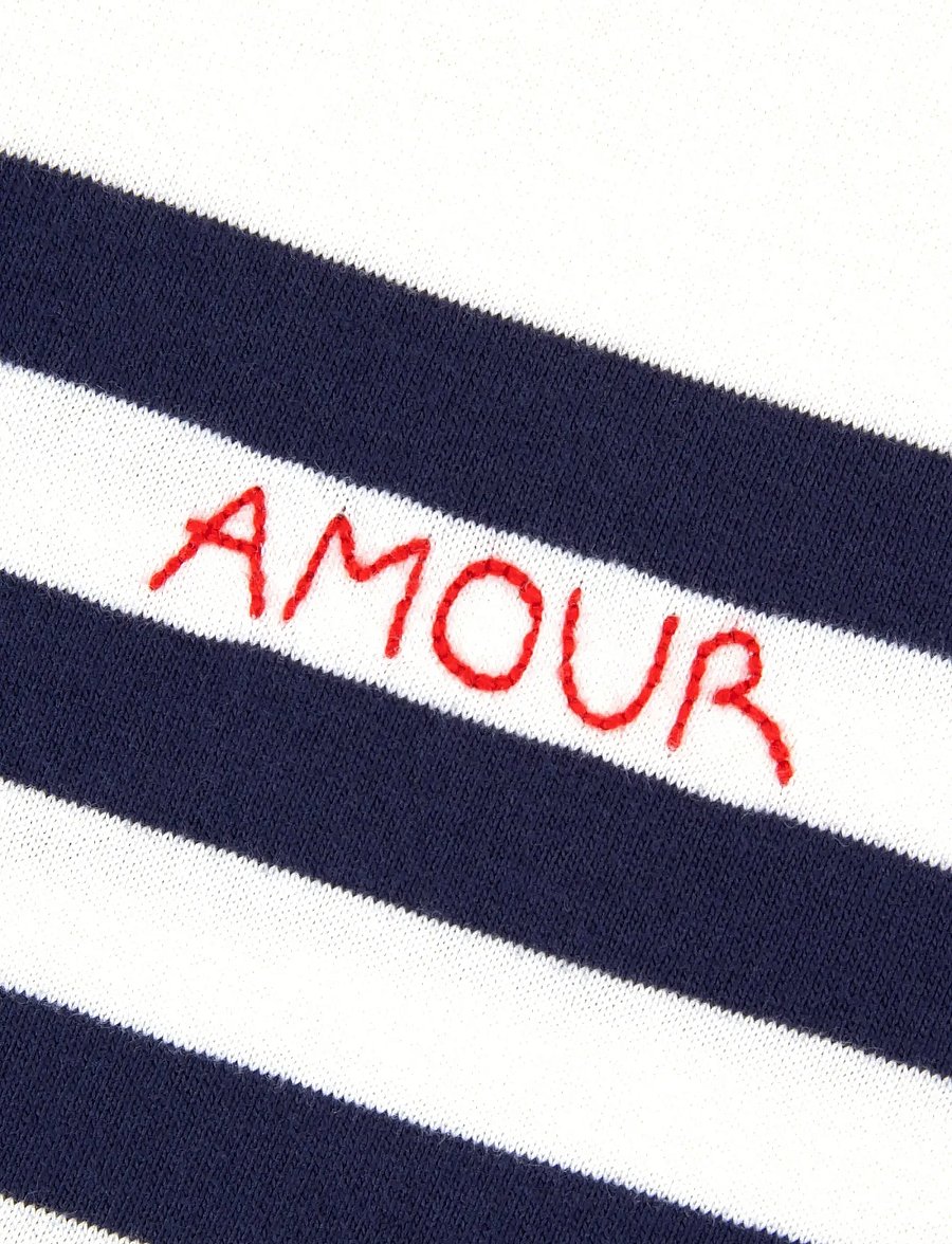 Maison Labiche - POPINCOURT AMOUR /GOTS - t-shirts - midnight blue ivory - 2