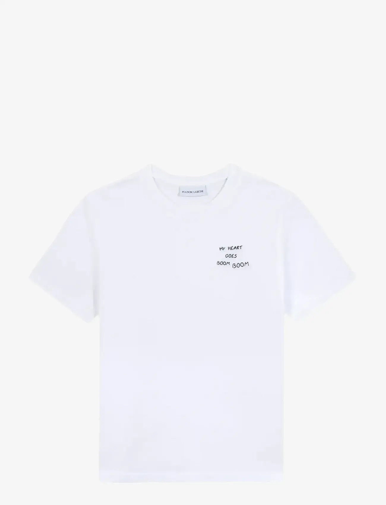 Maison Labiche - POPIN MY HEART GOES BOOM/ GOTS - t-shirts - white - 0