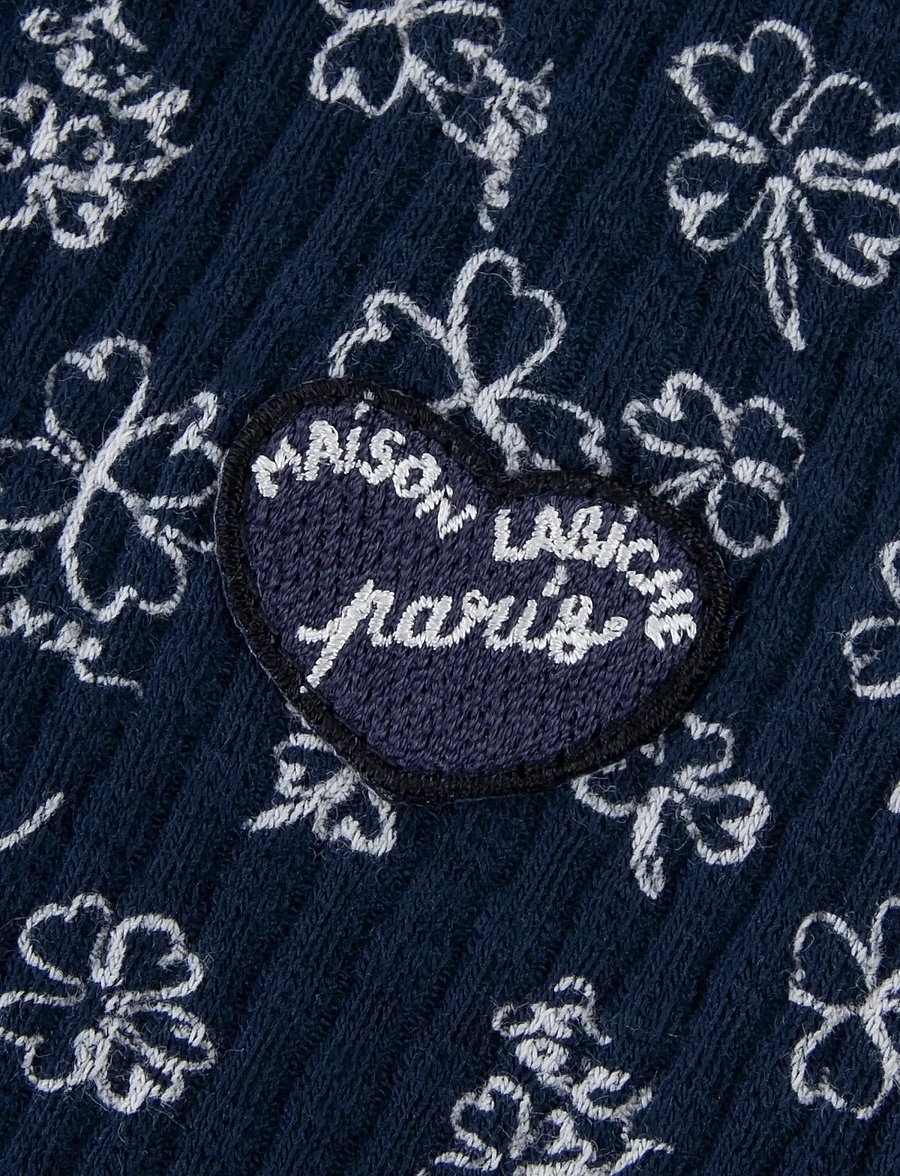 Maison Labiche - TOLBIAC MINI PATCH COEUR - strickjacken - midnight blue ivory - 2