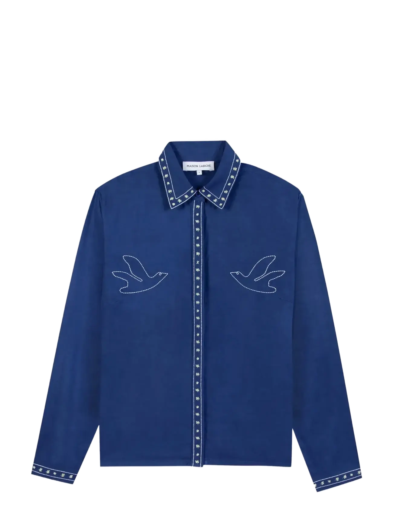 Maison Labiche VALLES BIRDS - Nyheder - TWILL ULTRAMARINE / blue