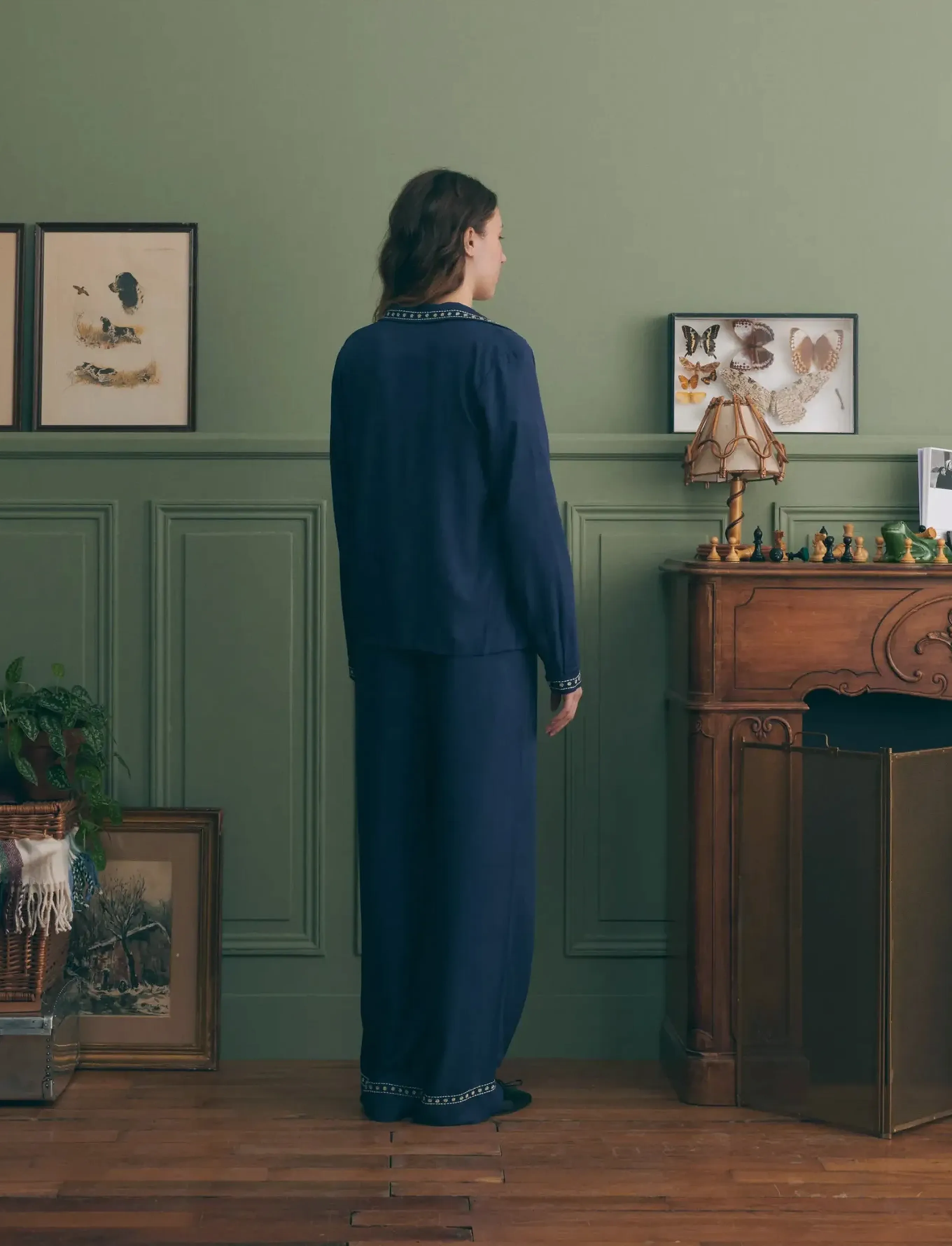 Maison Labiche - VALLES BIRDS - twill ultramarine - 3