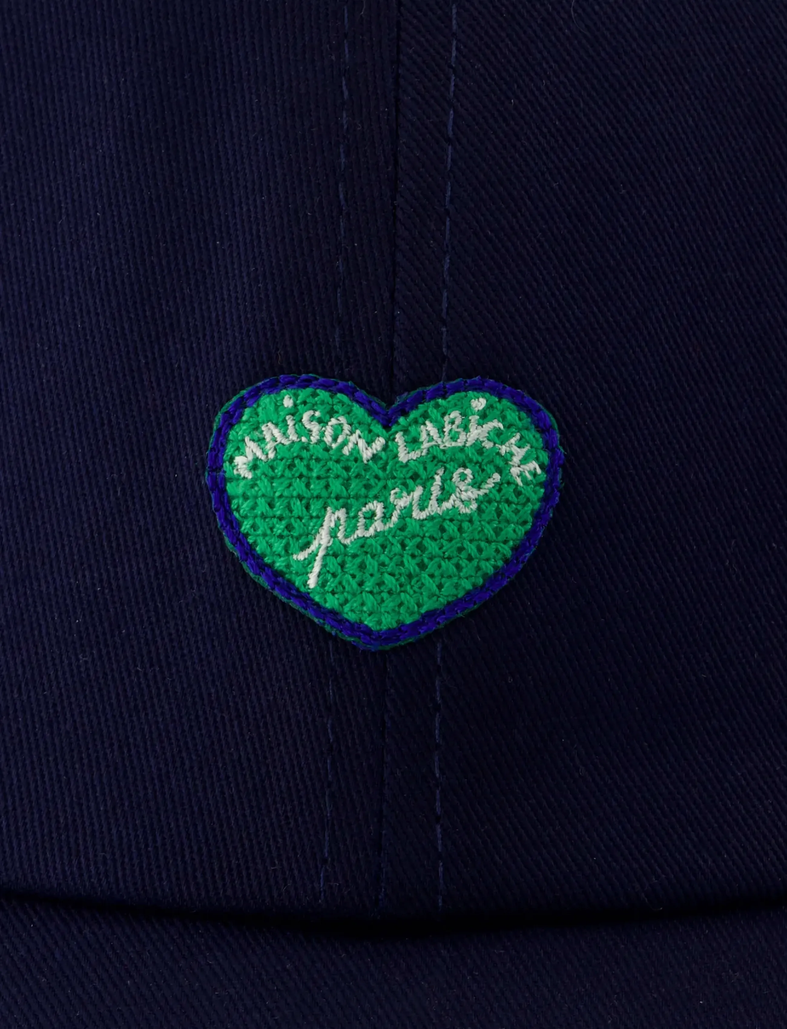 Maison Labiche - BEAUMONT MINI PATCH COEUR - kappen - twill dark navy - 3