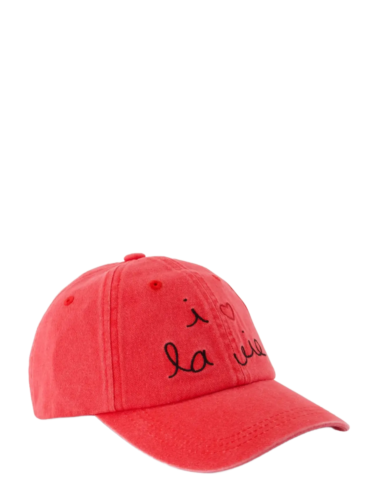 Maison Labiche BEAUMONT I LOVE LA VIE - Kappen - TWILL POPPY WASHED / red