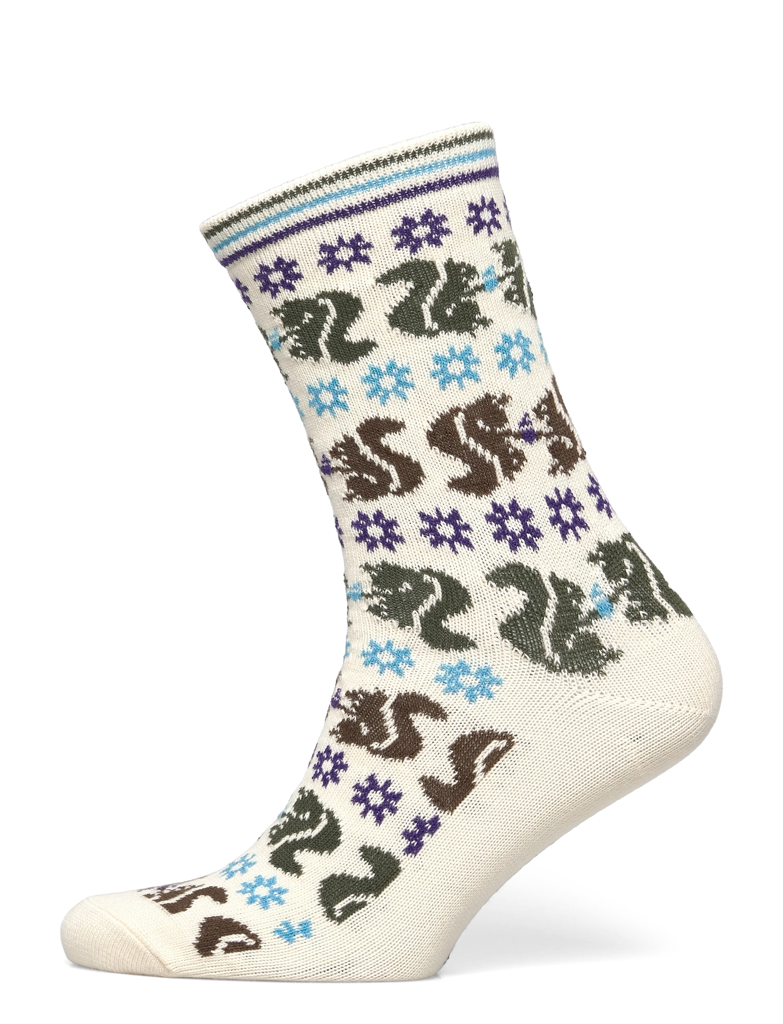 Maison Labiche Gasnier Squirrel, 36-40, Multi/patterned, Sokker > Almindelige Sokker, Dame