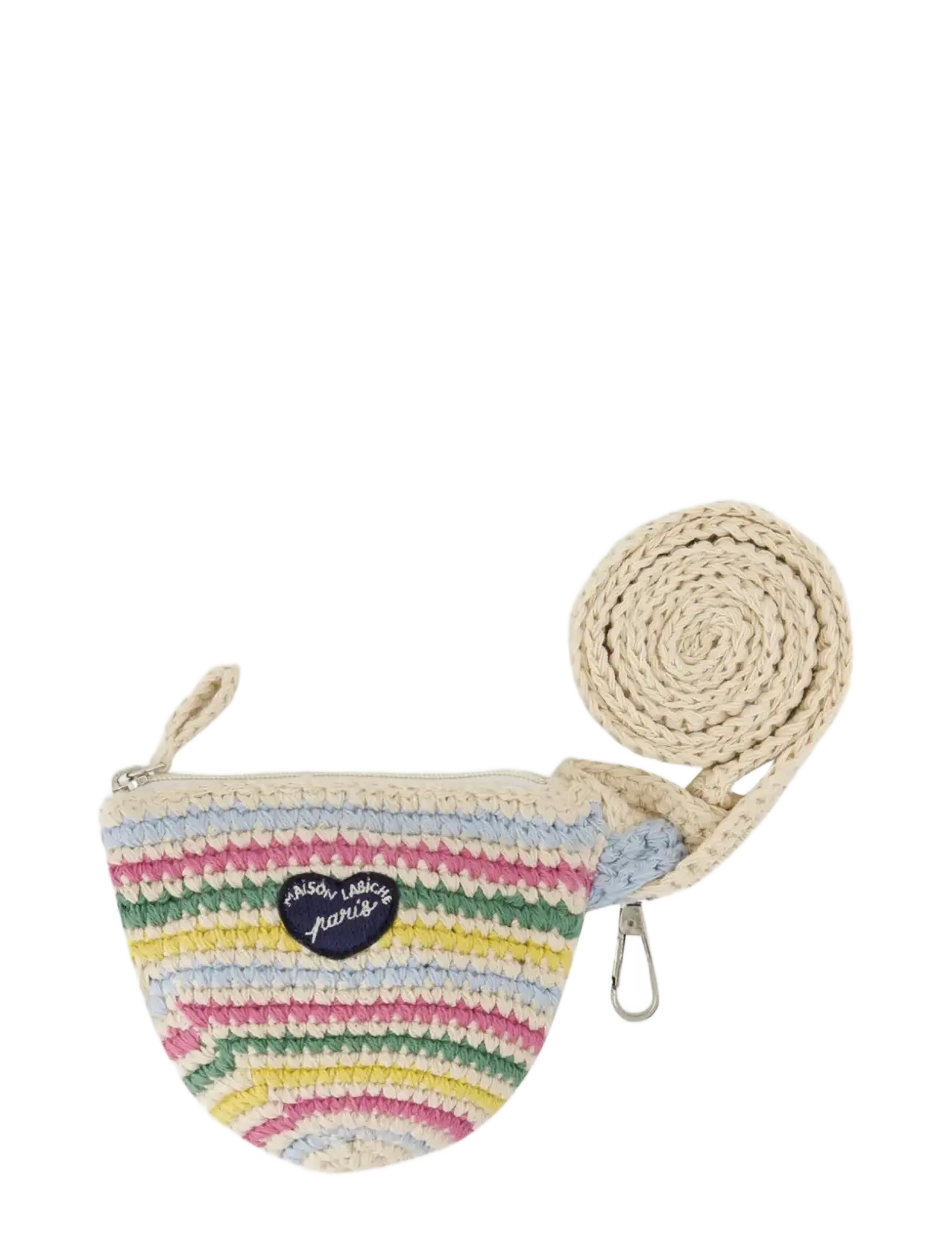 Maison Labiche GOZLIN MINI PATCH COEUR - Väskor - STRIPES IVORY / multi
